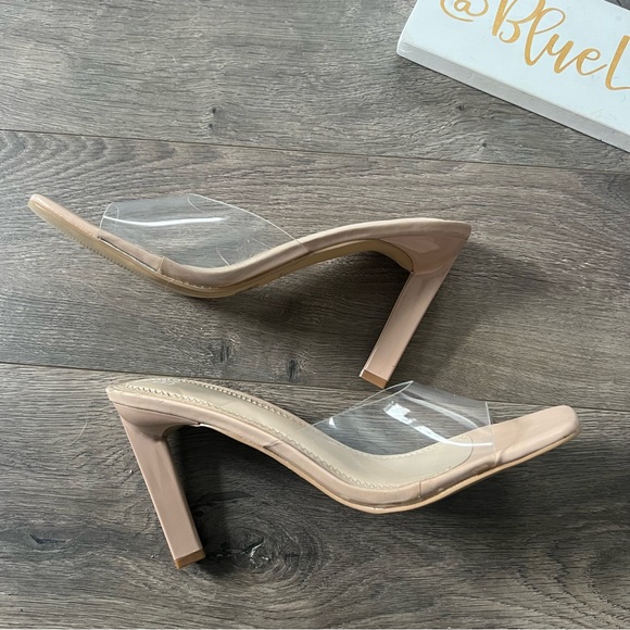 BP Mirra Clear Slide Heel Sandals NWOT - Picture 2 of 6